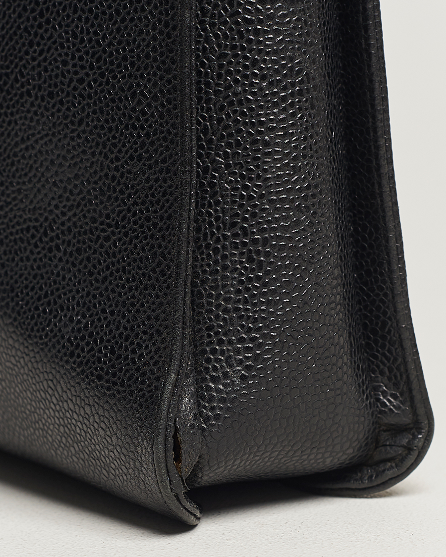 Hombres | Chanel Pre-Owned Portfolio Briefcase Leather Black | Chanel Pre-Owned | Portfolio Briefcase Leather Black