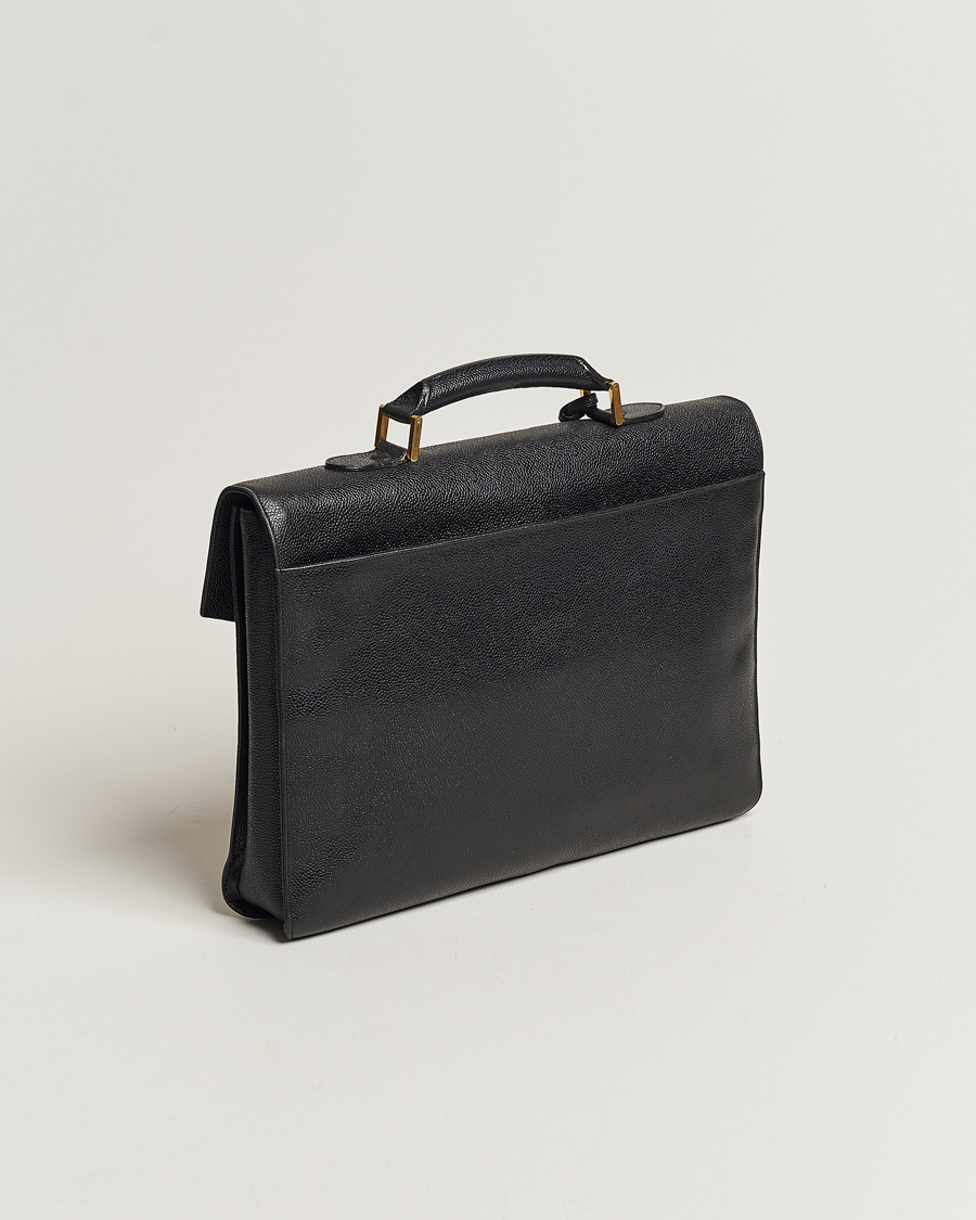 Hombres | Chanel Pre-Owned Portfolio Briefcase Leather Black | Chanel Pre-Owned | Portfolio Briefcase Leather Black