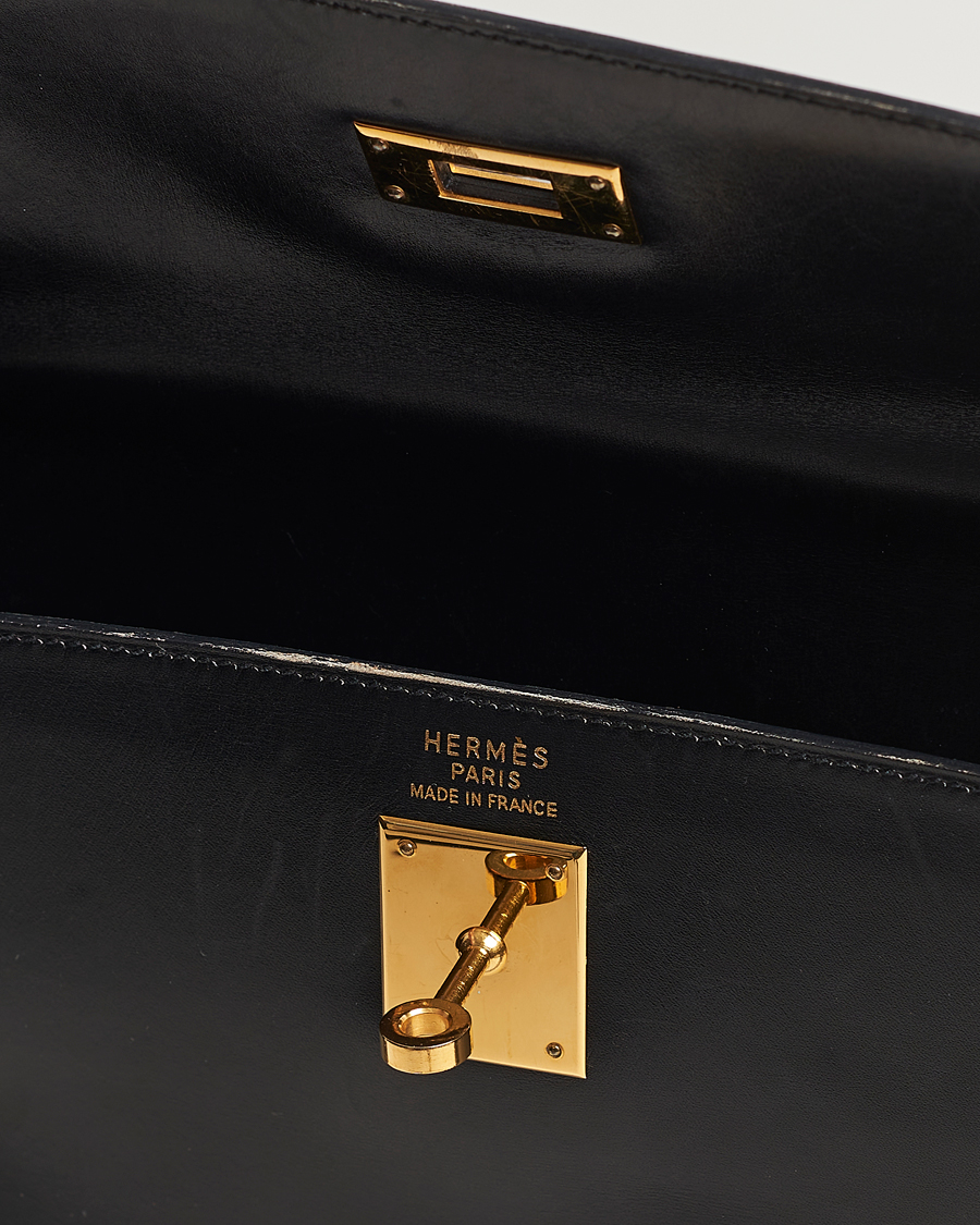 Hombres | Hermès Pre-Owned Kelly 35 Handbag Black | Hermès Pre-Owned | Kelly 35 Handbag Black