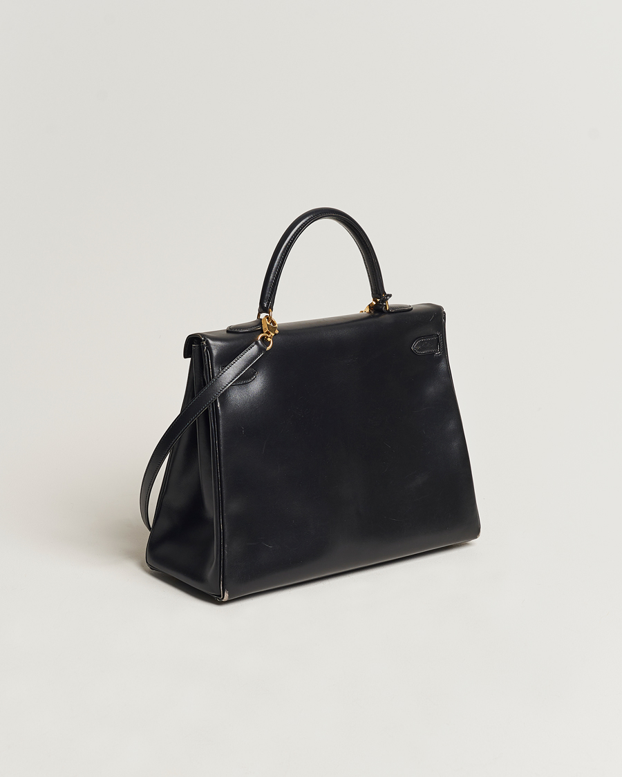 Hombres | Hermès Pre-Owned Kelly 35 Handbag Black | Hermès Pre-Owned | Kelly 35 Handbag Black