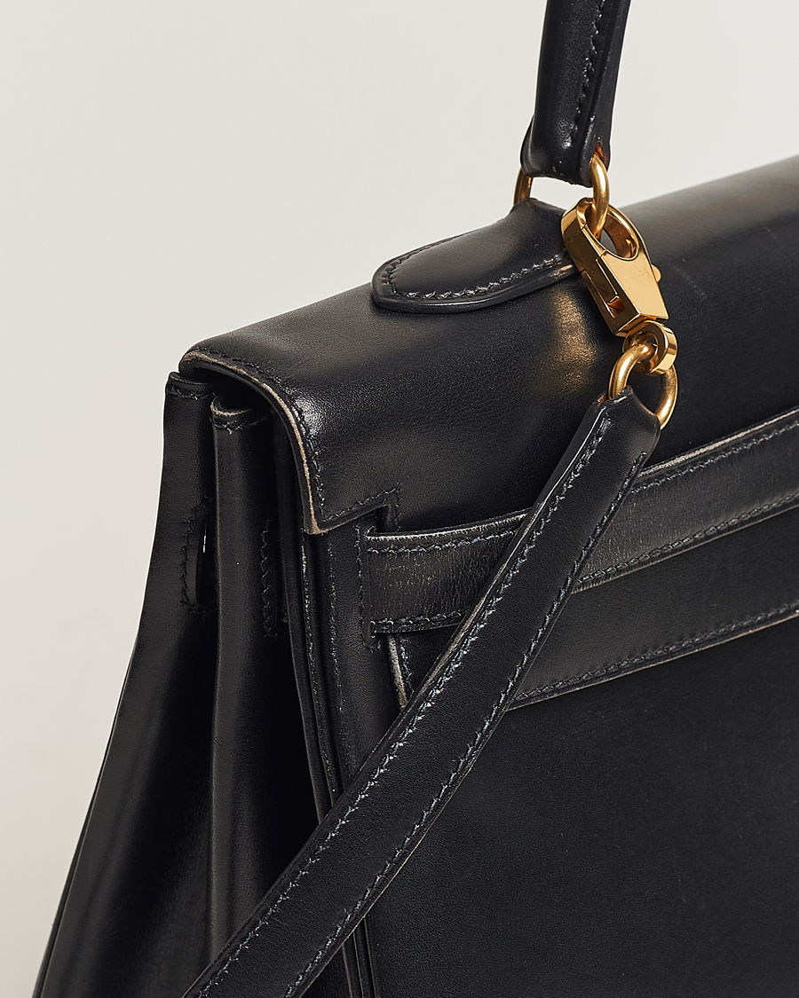 Hombres | Hermès Pre-Owned Kelly 35 Handbag Black | Hermès Pre-Owned | Kelly 35 Handbag Black