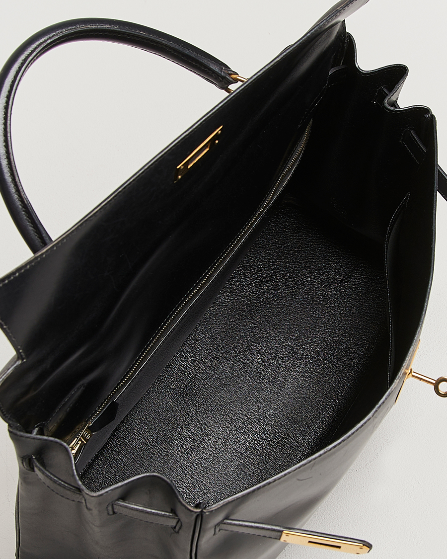 Hombres | Hermès Pre-Owned Kelly 35 Handbag Black | Hermès Pre-Owned | Kelly 35 Handbag Black