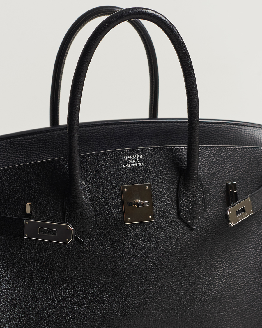 Hombres | Hermès Pre-Owned Birkin Bag 35 Togo Black | Hermès Pre-Owned | Birkin Bag 35 Togo Black