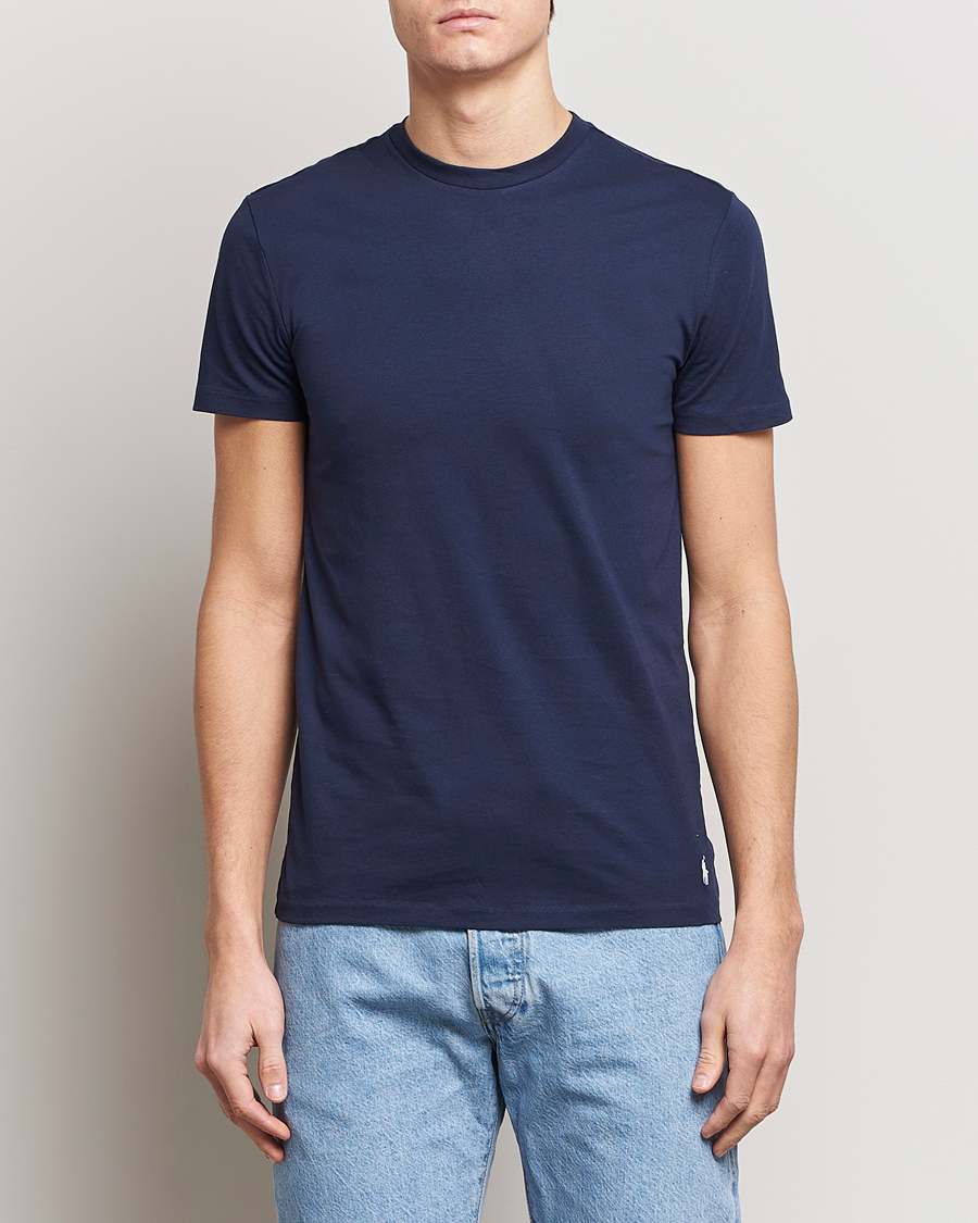 Herr | T-Shirts | Polo Ralph Lauren | 3-Pack Crew Neck T-Shirt Green/Blue/Navy