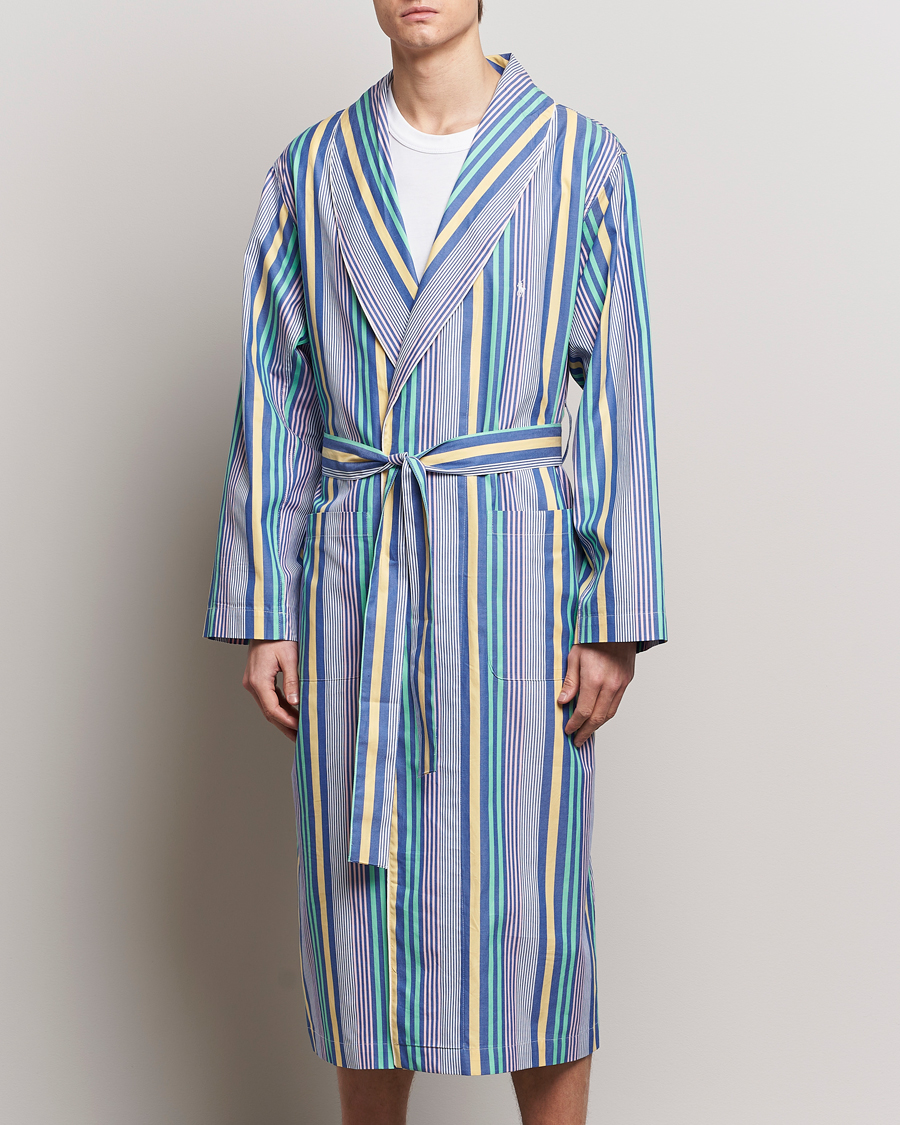 Hombres | Batas | Polo Ralph Lauren | Oxford Striped Robe Blue/White