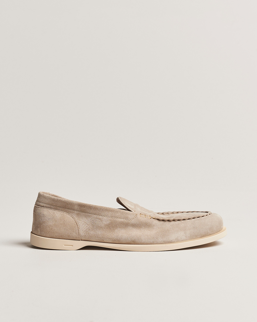 Hombres | John Lobb Pace Summer Loafer Sand Suede | John Lobb | Pace Summer Loafer Sand Suede