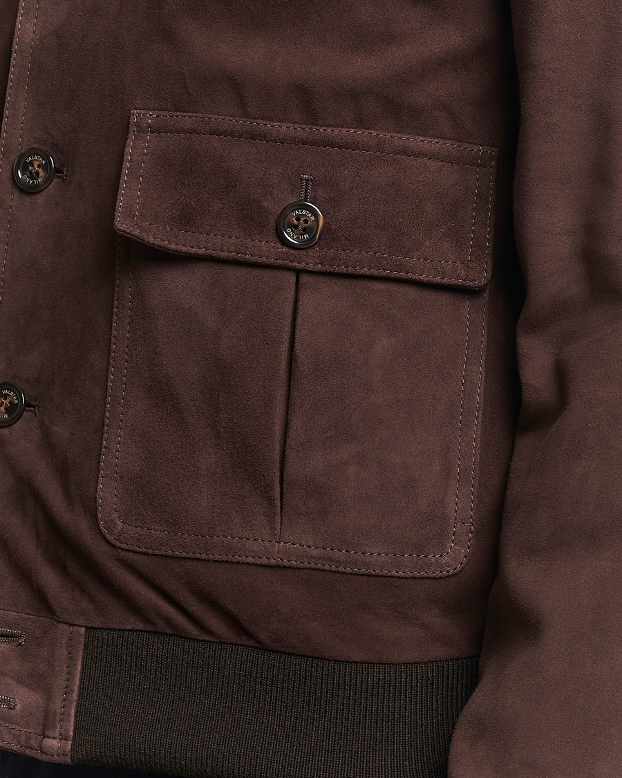Hombres | Abrigos y chaquetas | Valstar | Valstarino Suede Jacket Dark Brown