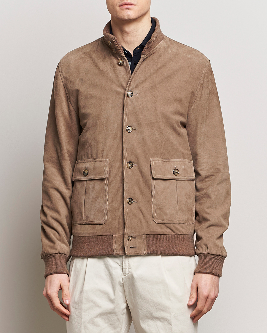 Hombres | Abrigos y chaquetas | Valstar | Valstarino Suede Jacket Greige