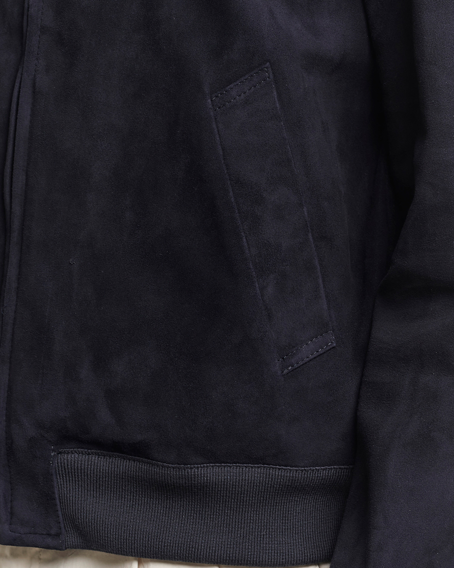 Hombres | Abrigos y chaquetas | Valstar | Zip Suede Jacket Navy