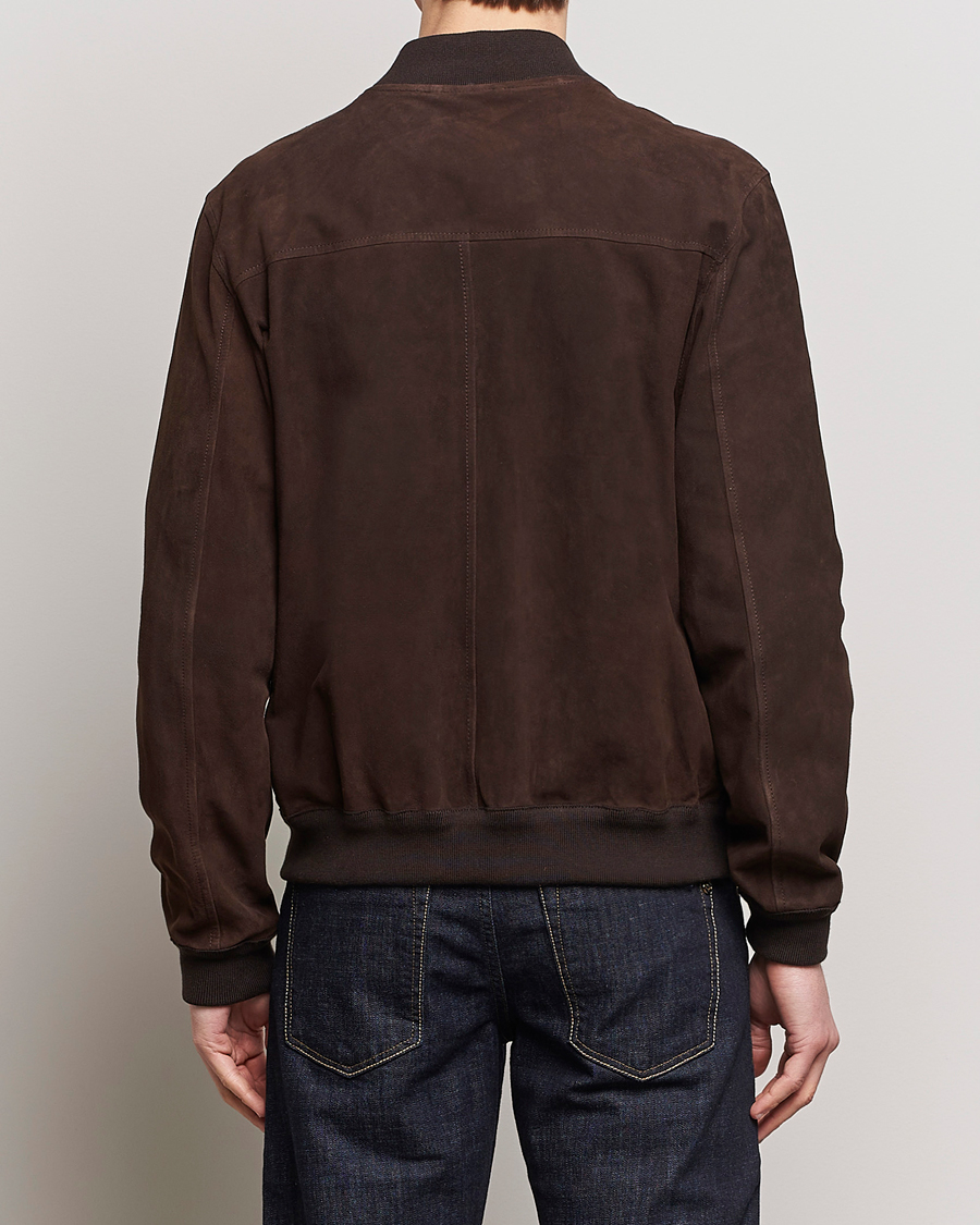 Hombres | Abrigos y chaquetas | Valstar | Zip Suede Jacket Dark Brown