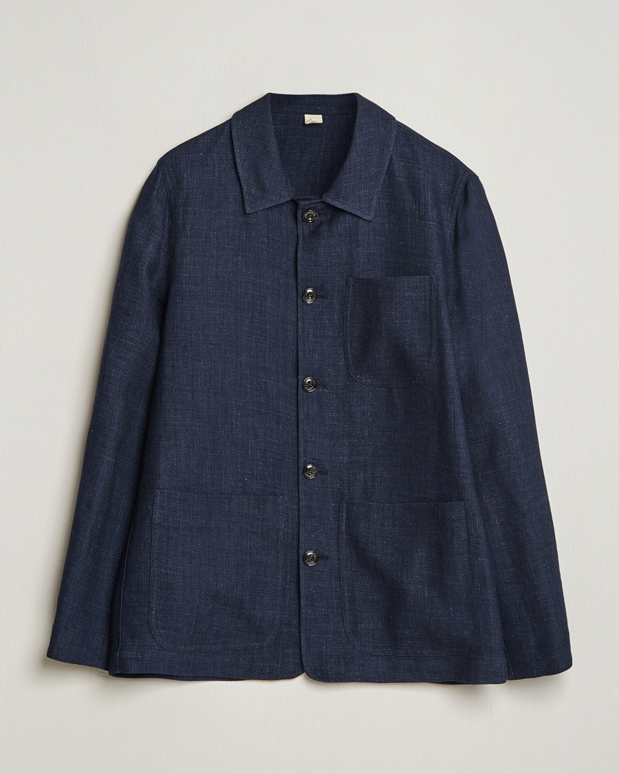 Hombres | Abrigos y chaquetas | Altea | Wool/Linen Chore Jacket Navy