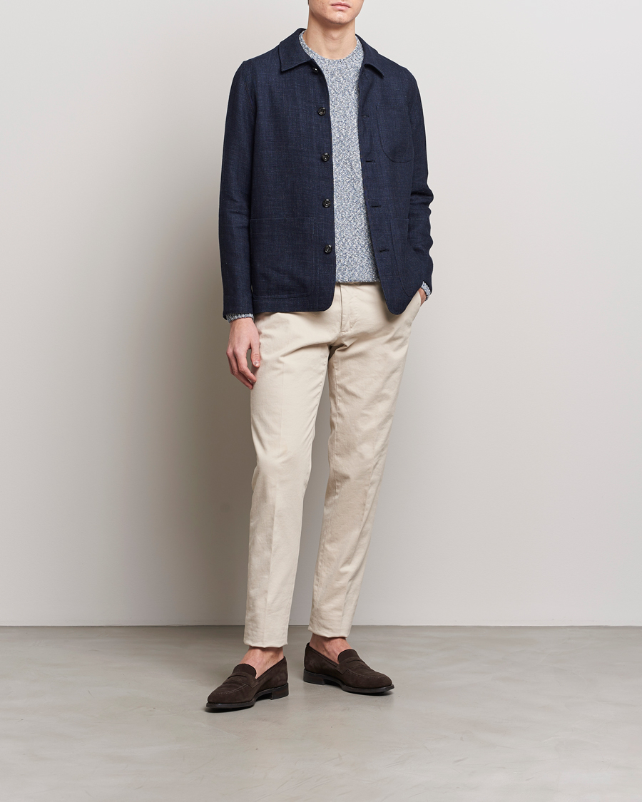Hombres | Abrigos y chaquetas | Altea | Wool/Linen Chore Jacket Navy