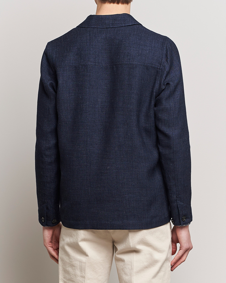 Hombres | Abrigos y chaquetas | Altea | Wool/Linen Chore Jacket Navy