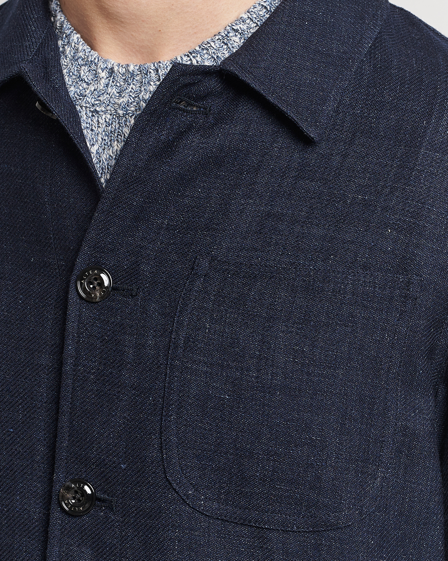 Hombres | Abrigos y chaquetas | Altea | Wool/Linen Chore Jacket Navy