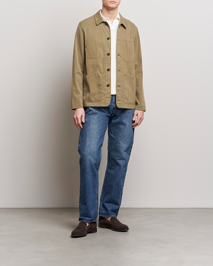 Hombres | Abrigos y chaquetas | Altea | Soft Cotton Shirt Jacket Olive