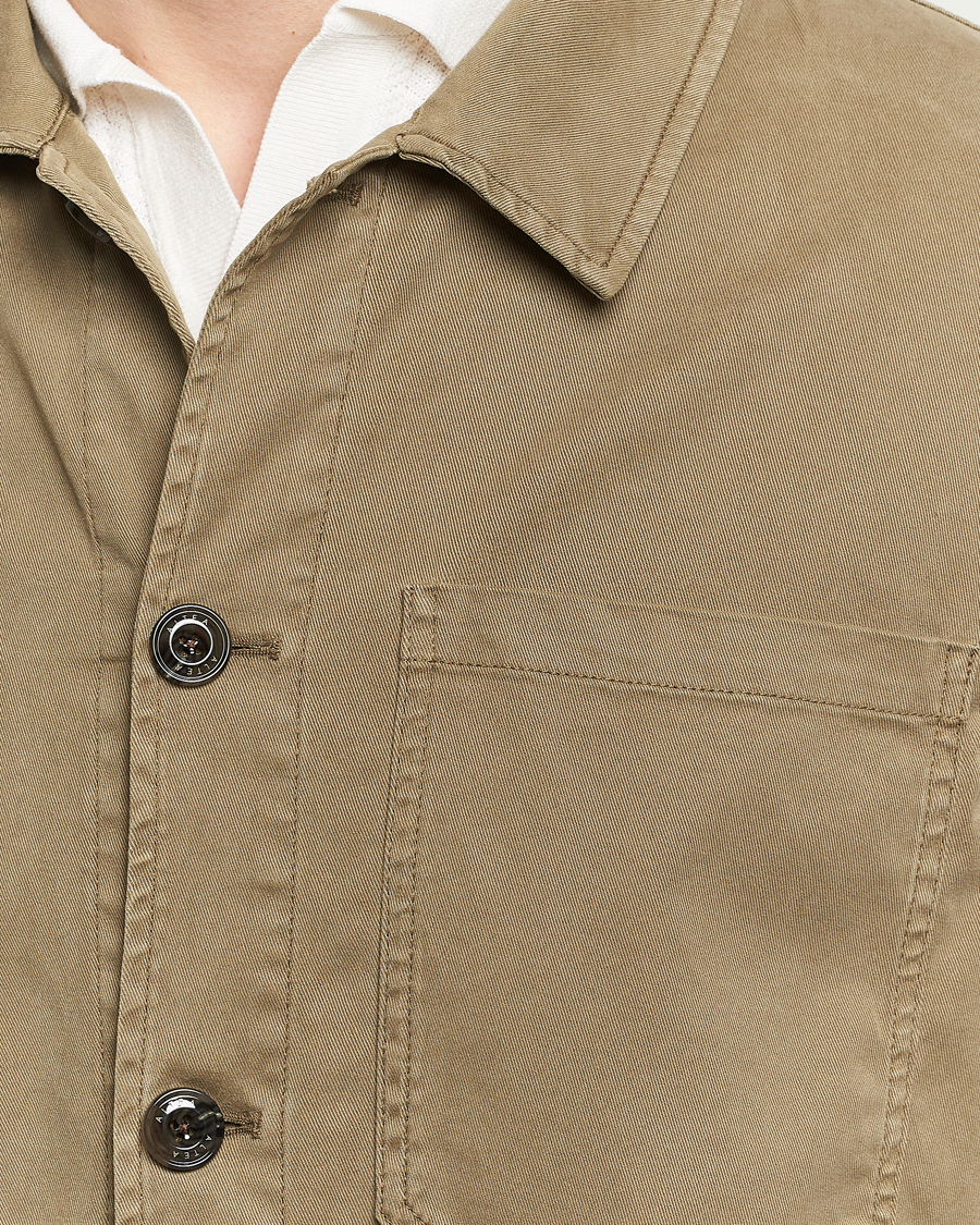 Hombres | Abrigos y chaquetas | Altea | Soft Cotton Shirt Jacket Olive