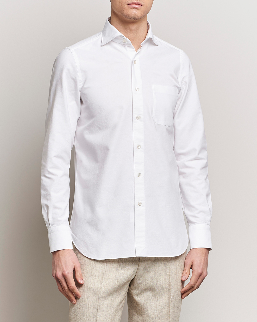 Hombres | Italian Department | Finamore Napoli | Gaeta Chambray Shirt White
