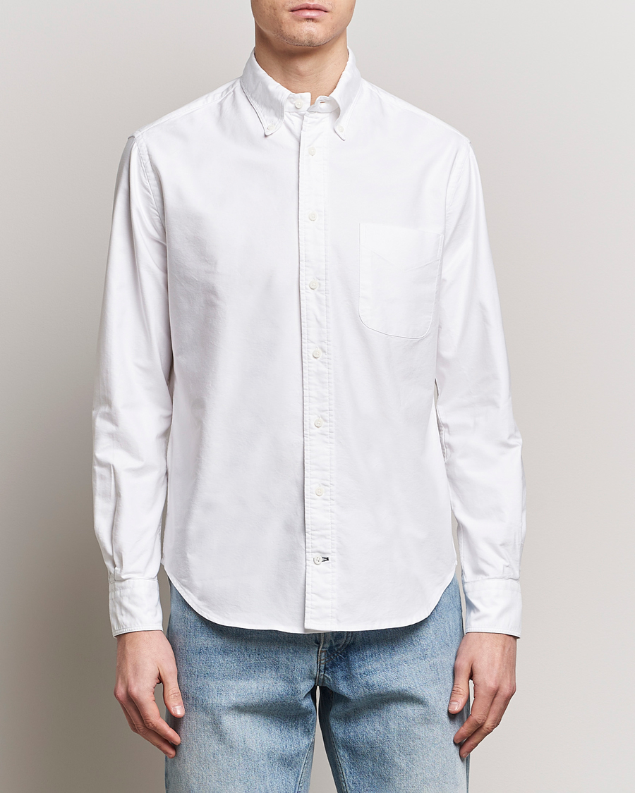 Hombres | Camisas oxford | Gitman Vintage | Button Down Oxford Shirt White