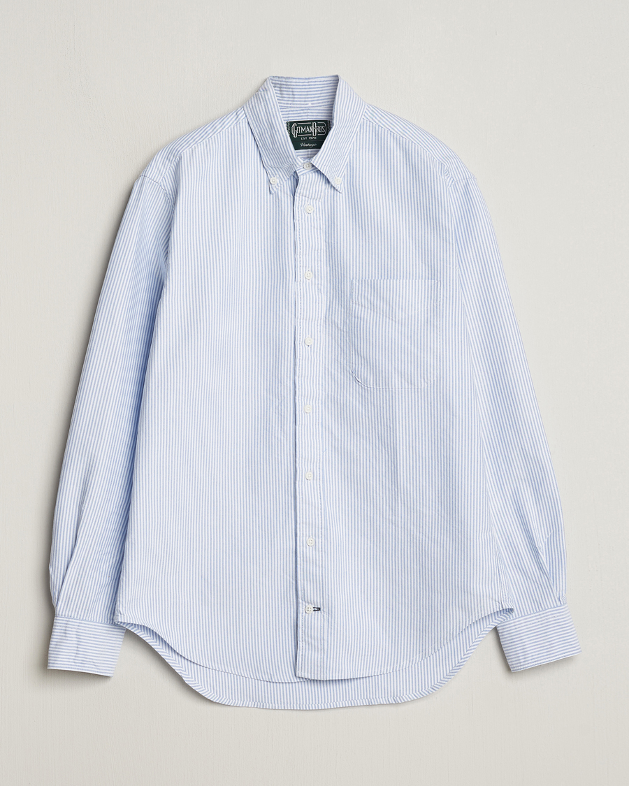 Hombres | Camisas | Gitman Vintage | Button Down Oxford Shirt Blue Stripe