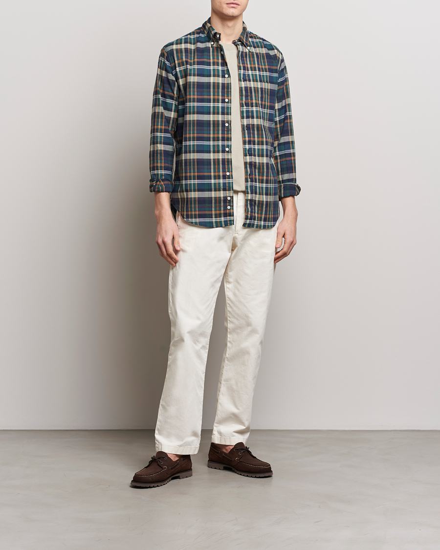 Hombres | Camisas | Gitman Vintage | Button Down Madras Shirt Green Check