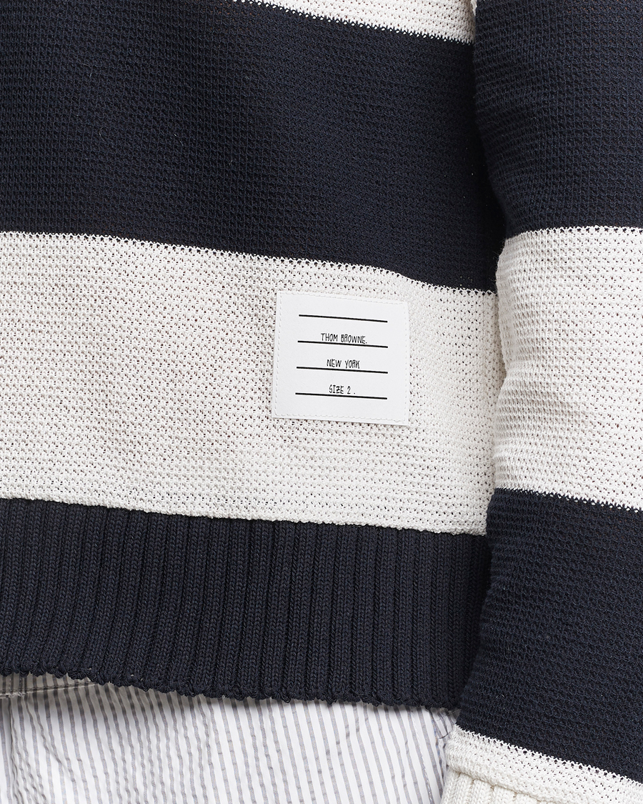 Hombres | Jerséis y prendas de punto | Thom Browne | Long Sleeve Rugby White/Navy