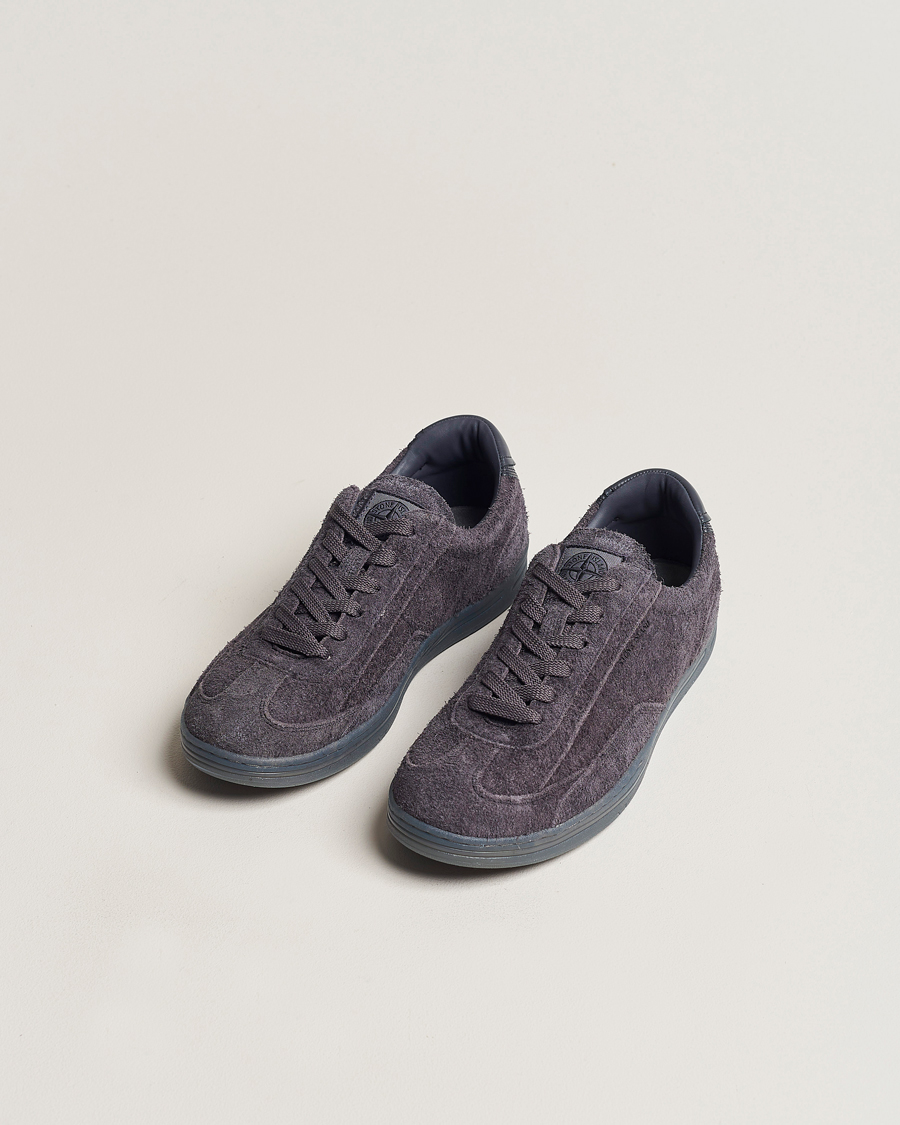 Hombres |  | Stone Island | S0101  Suede Sneakers Blue Grey
