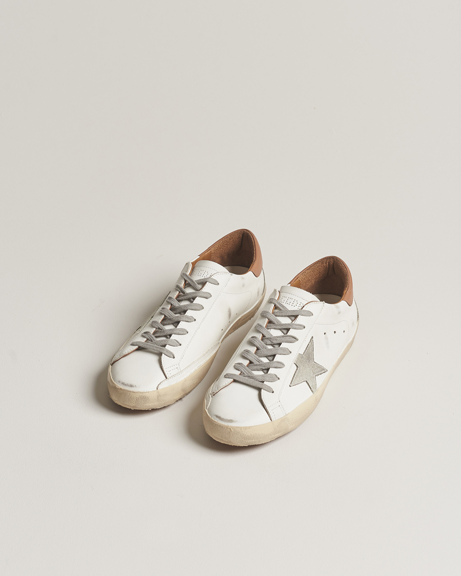 Hombres |  | Golden Goose | Deluxe Brand Super-Star Sneaker White/Caramel