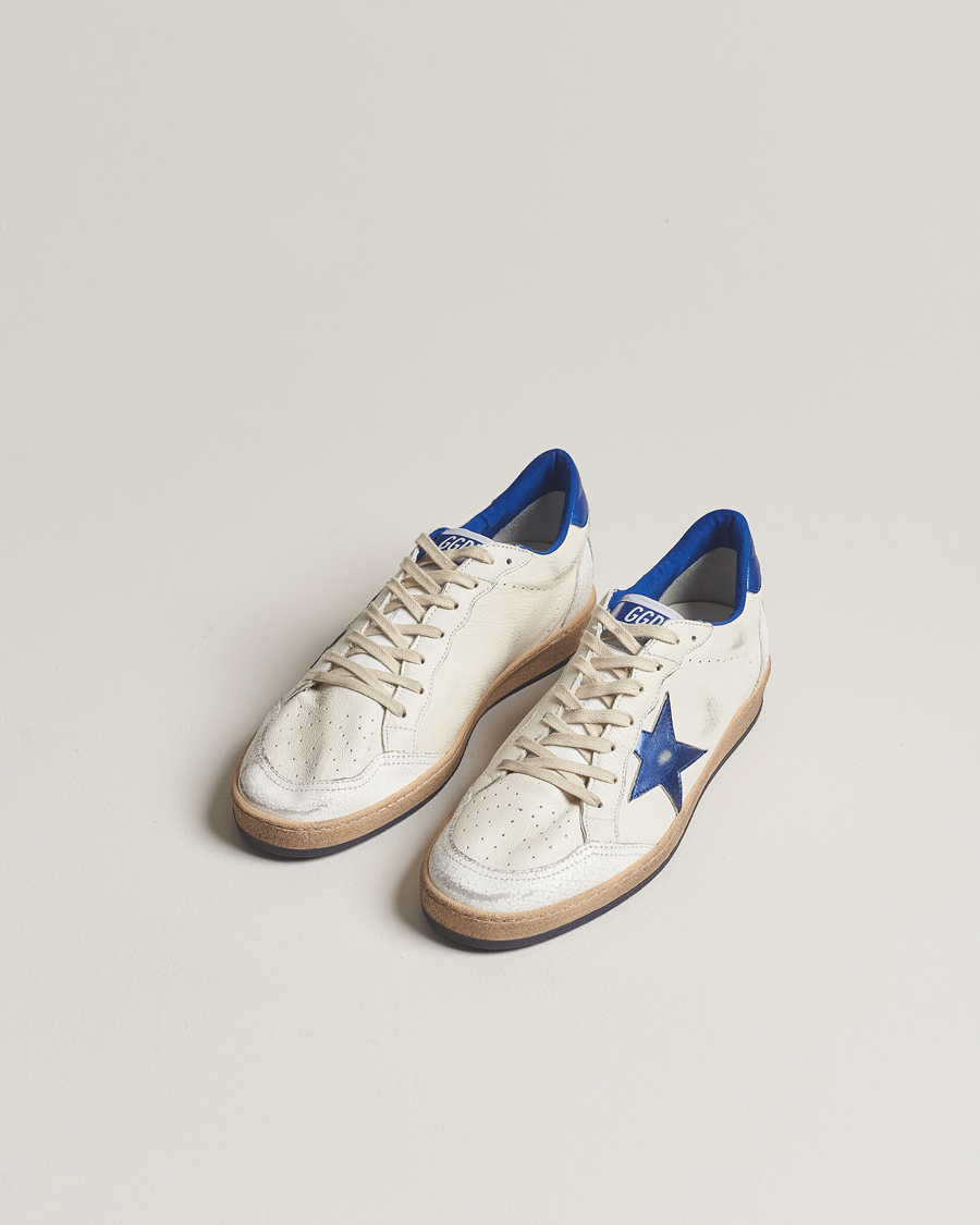 Hombres | Zapatillas blancas | Golden Goose | Deluxe Brand Ball Star Sneakers White/Blue