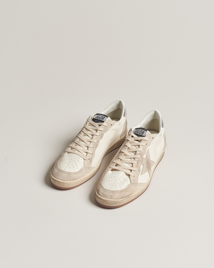 Hombres | Zapatos de ante | Golden Goose | Deluxe Brand Ball Star Sneakers White/Beige