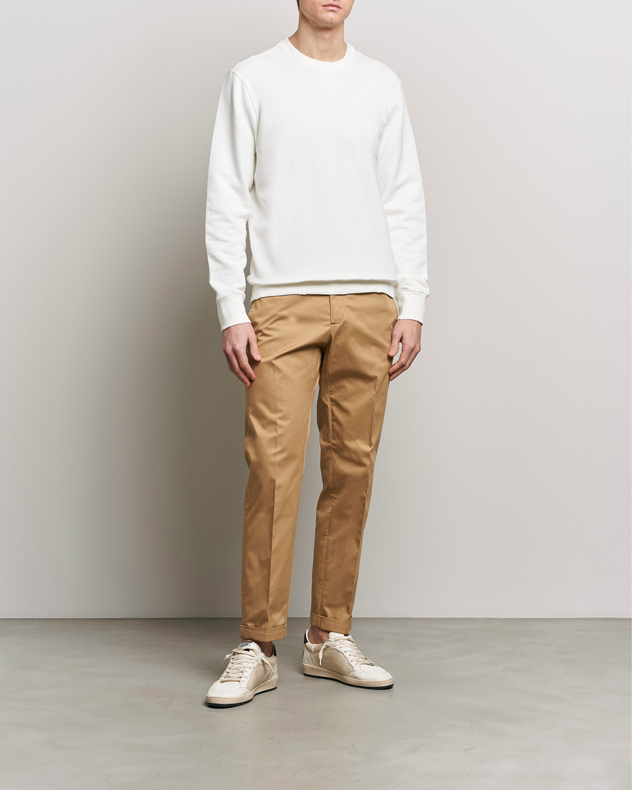 Hombres | Jerséis y prendas de punto | Golden Goose | Deluxe Brand Distressed Jersey Sweatshirt Vintage White