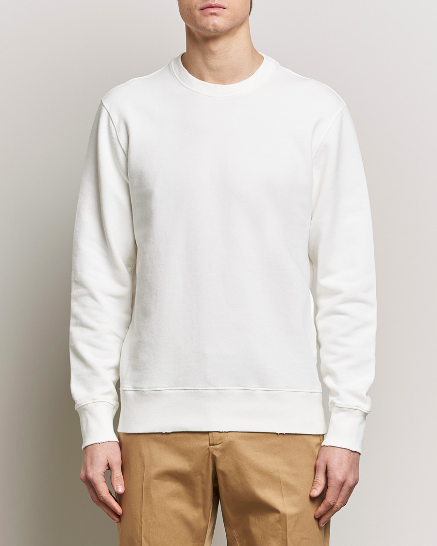 Hombres | Contemporary Creators | Golden Goose | Deluxe Brand Distressed Jersey Sweatshirt Vintage White