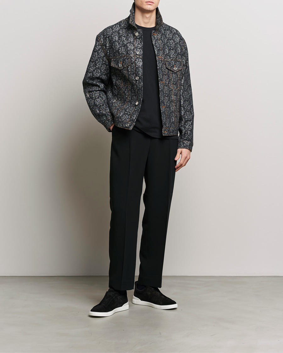 Hombres | Abrigos y chaquetas | Etro | Jacquard Denim Jacket Dark Blue