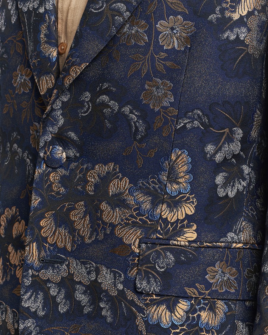 Hombres | Blazers | Etro | Floral Jacquard Evening Jacket Navy