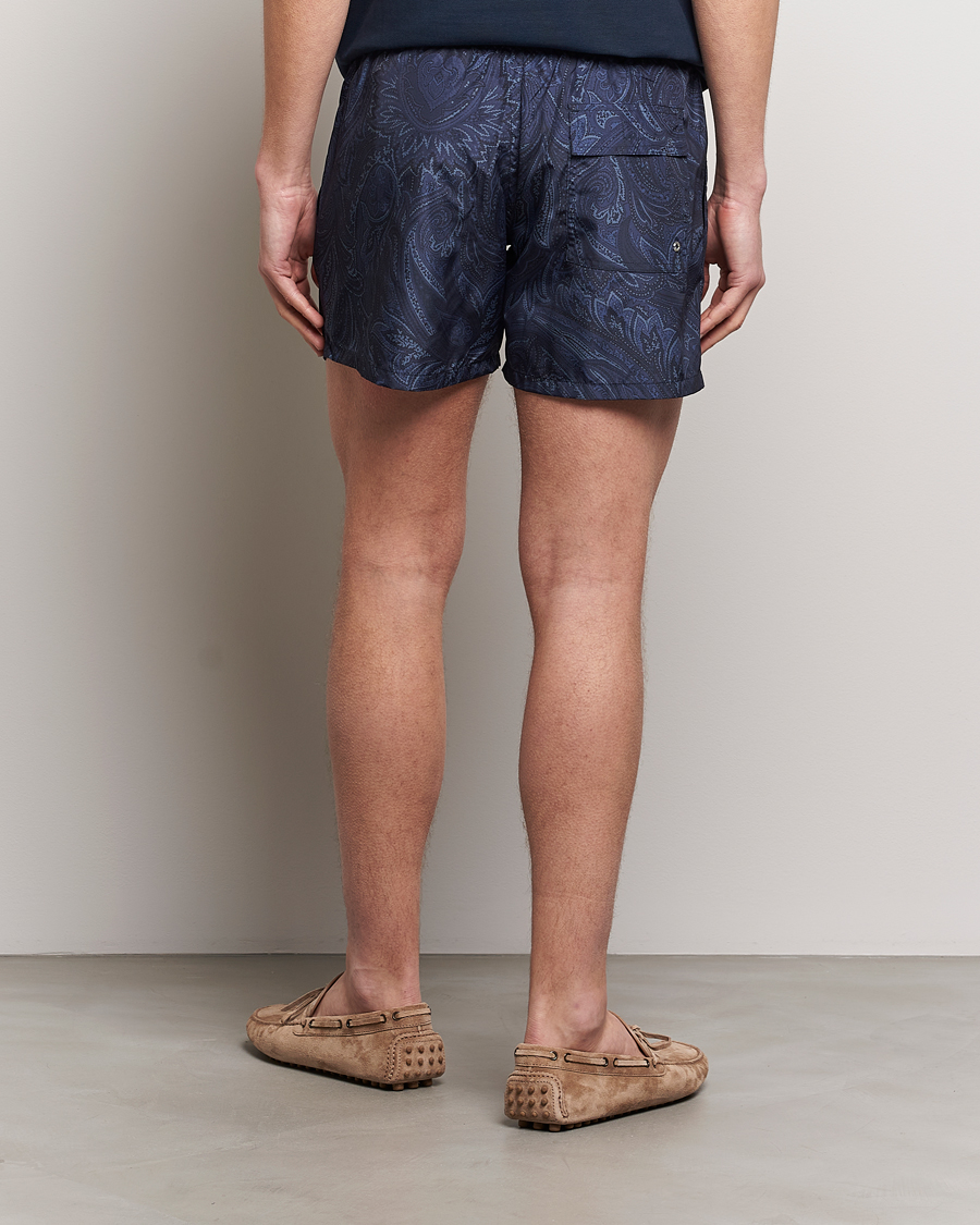 Hombres | Bañadores | Etro | Tonal Paisley Swim Shorts Blue