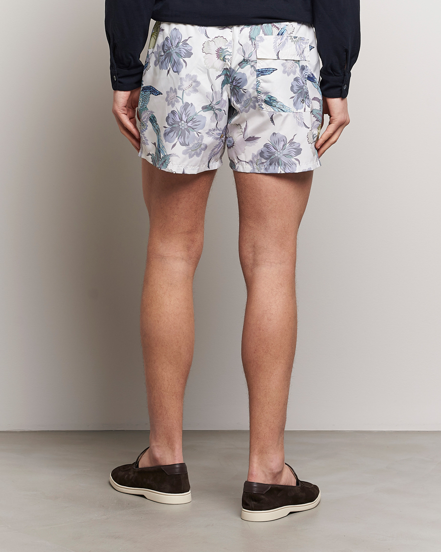 Hombres | Bañadores | Etro | Floral Printed Swim Shorts Light Grey