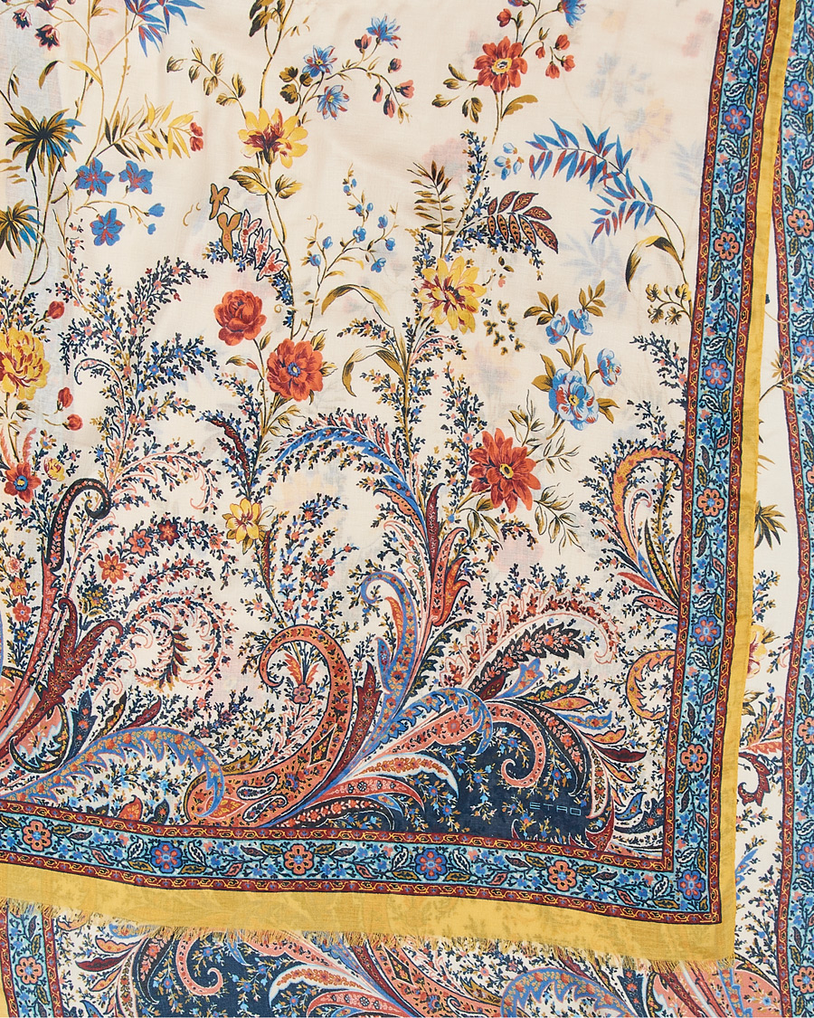 Hombres | Etro Modal/Cashmere Printed Scarf Yellow | Etro | Modal/Cashmere Printed Scarf Yellow
