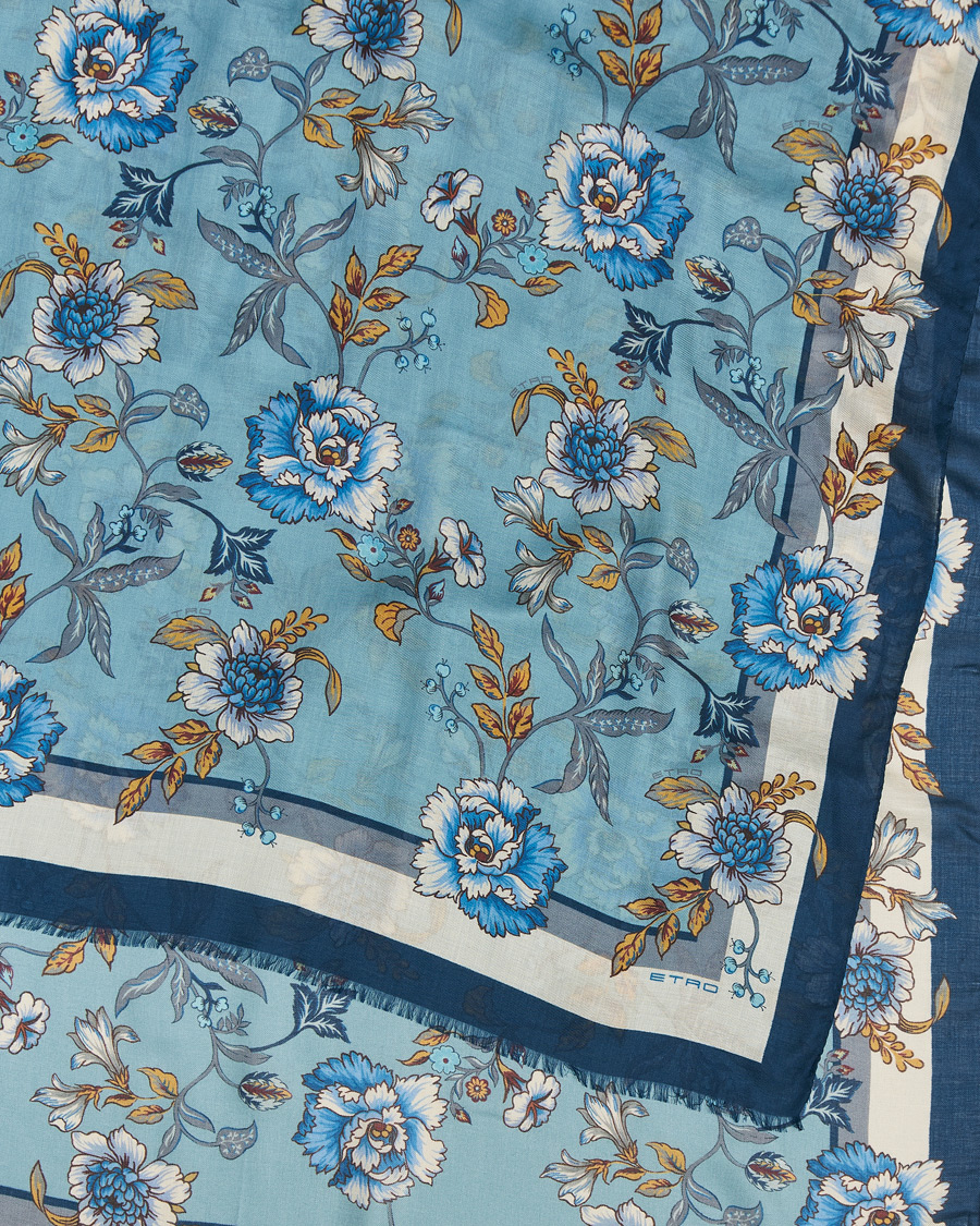 Hombres | Etro Modal/Cashmere Printed Scarf Light Blue | Etro | Modal/Cashmere Printed Scarf Light Blue