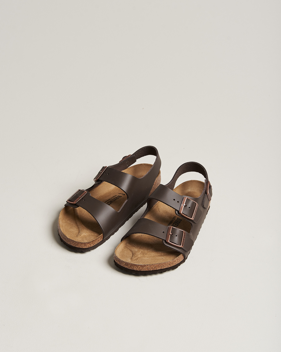 Hombres | Zapatos | BIRKENSTOCK | Milano Classic Footbed Dark Brown Leather