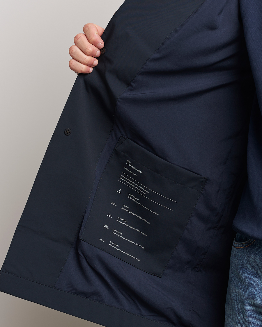 Hombres | Abrigos y chaquetas | NN07 | Kim Waterproof Car Coat Navy Blue