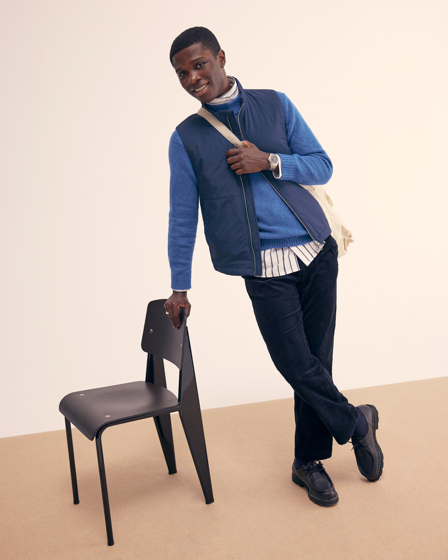 Hombres | Abrigos y chaquetas | NN07 | Zack Recycled Vest Navy Blue
