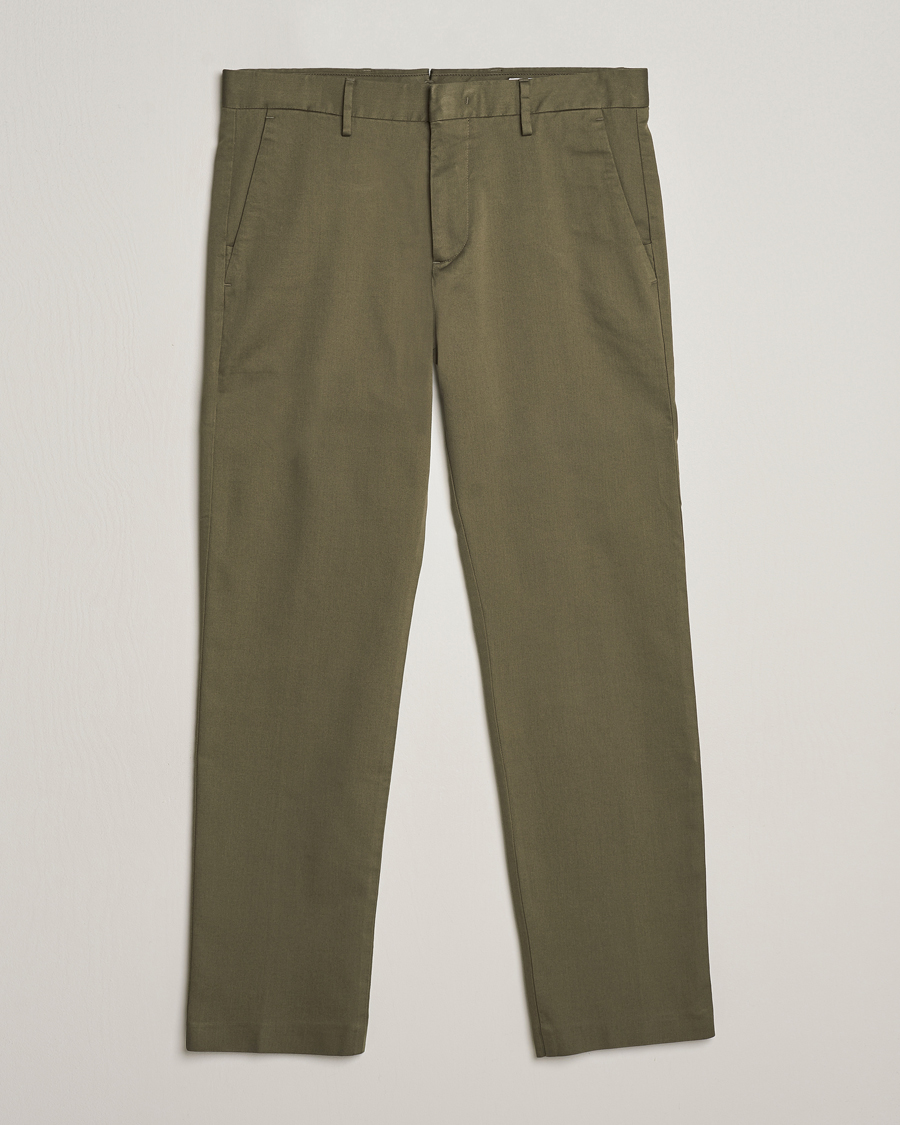 Hombres | Pantalones | NN07 | Theo Regular Fit Stretch Chinos Capers Green