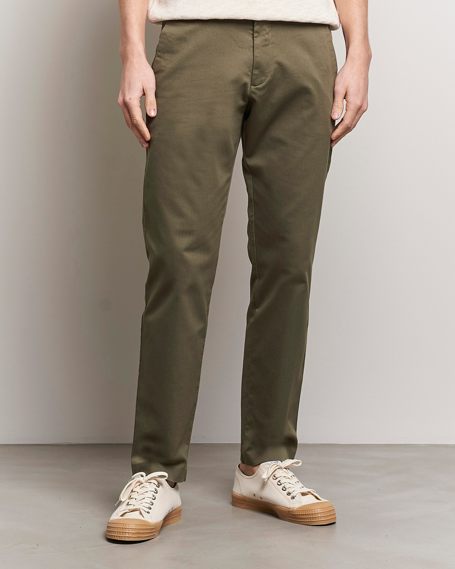 Hombres | Chinos | NN07 | Theo Regular Fit Stretch Chinos Capers Green