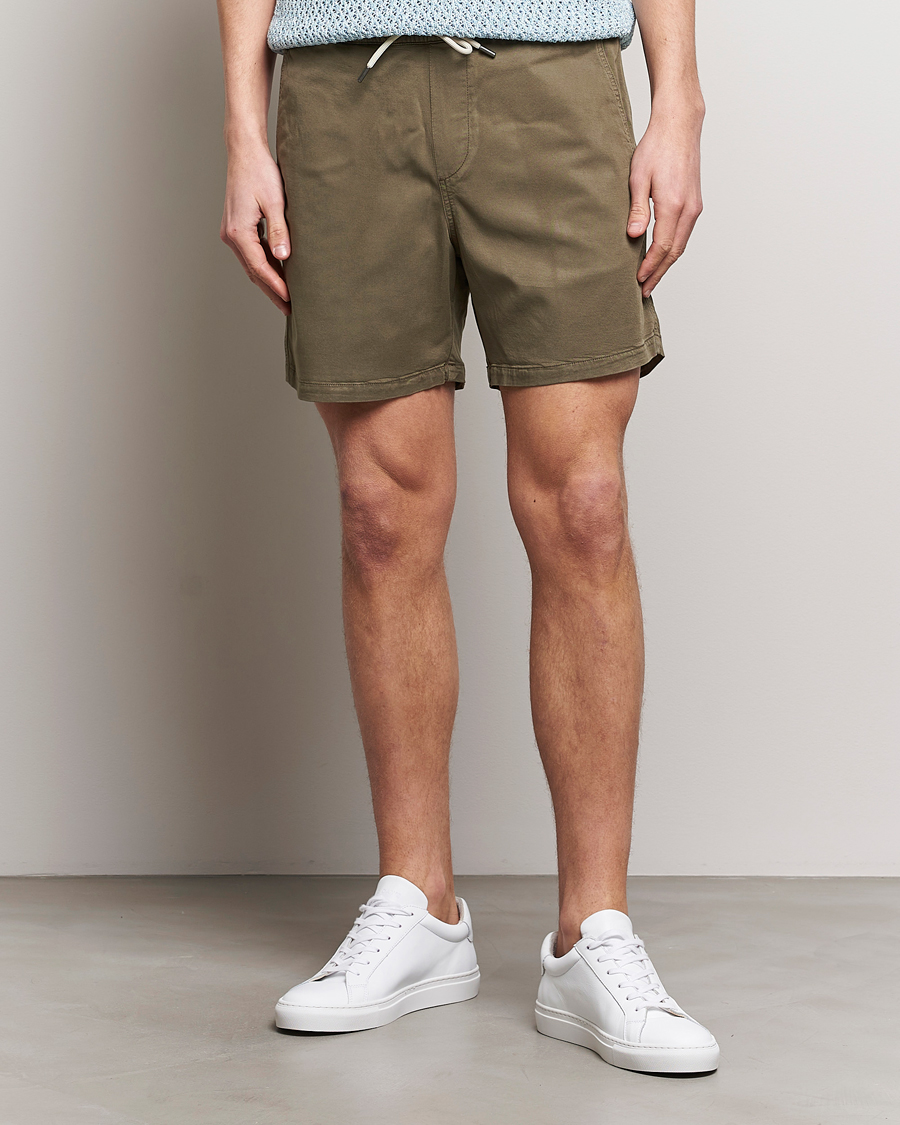 Hombres | Pantalones cortos con cordones | NN07 | Gregor Tencel Drawstring Shorts Clay