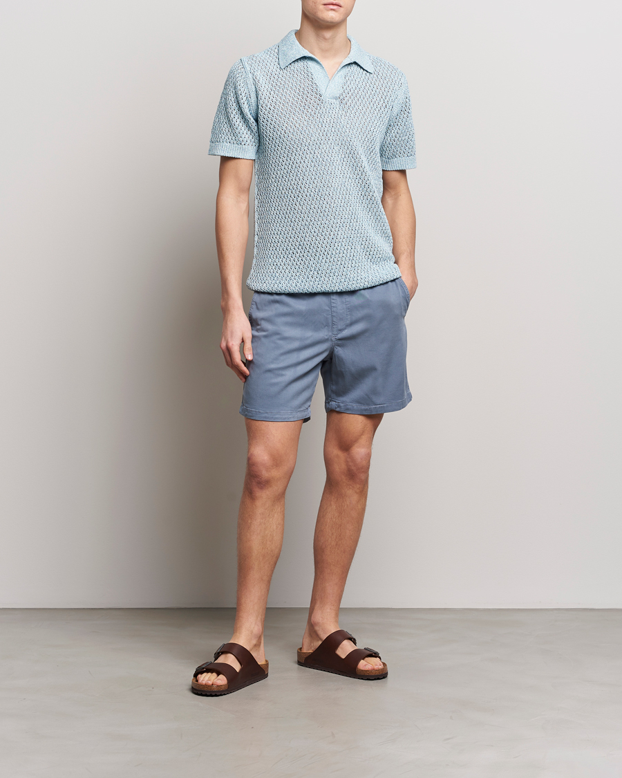 Hombres | Pantalones cortos | NN07 | Gregor Tencel Drawstring Shorts Swedish Blue