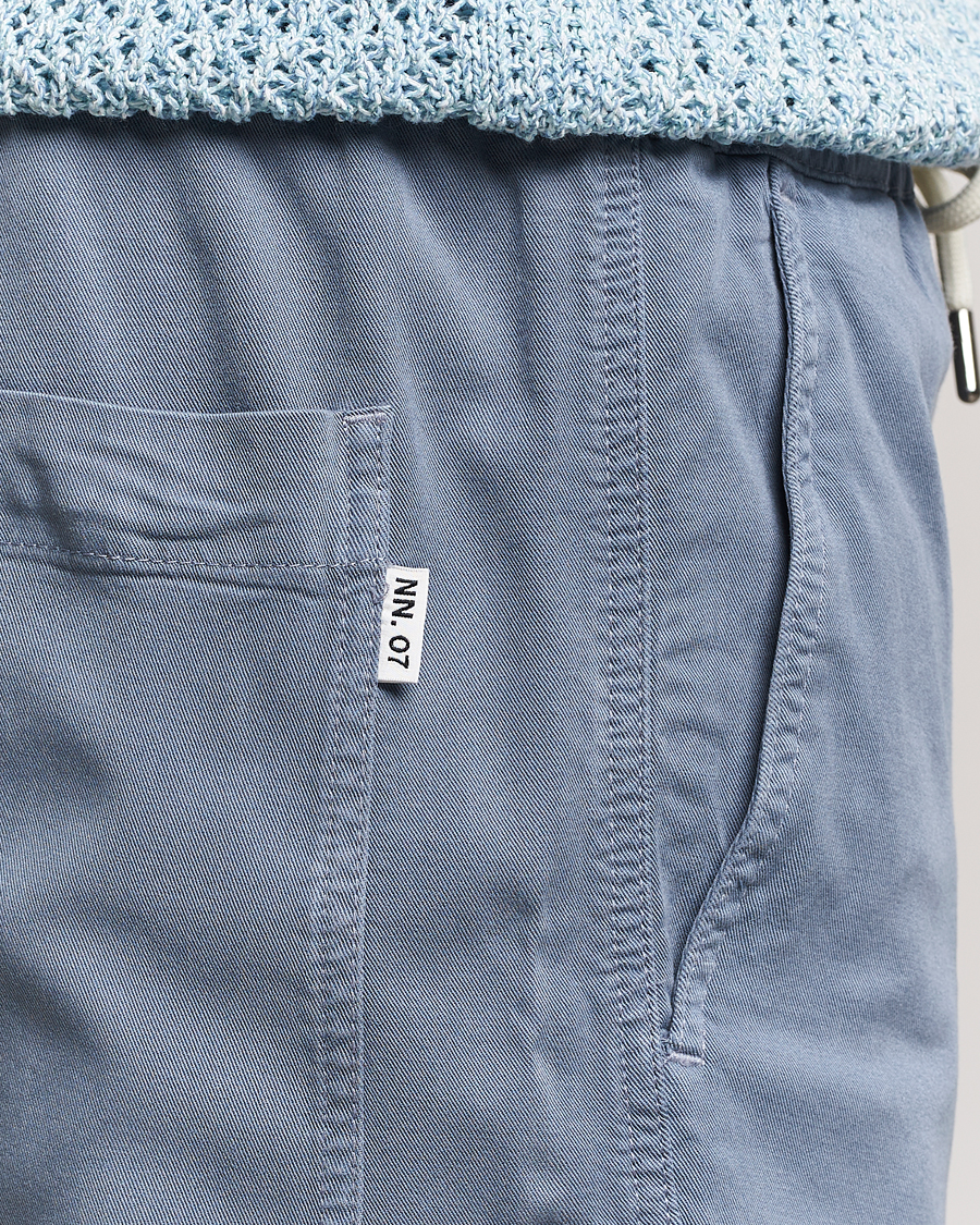Hombres | Pantalones cortos | NN07 | Gregor Tencel Drawstring Shorts Swedish Blue