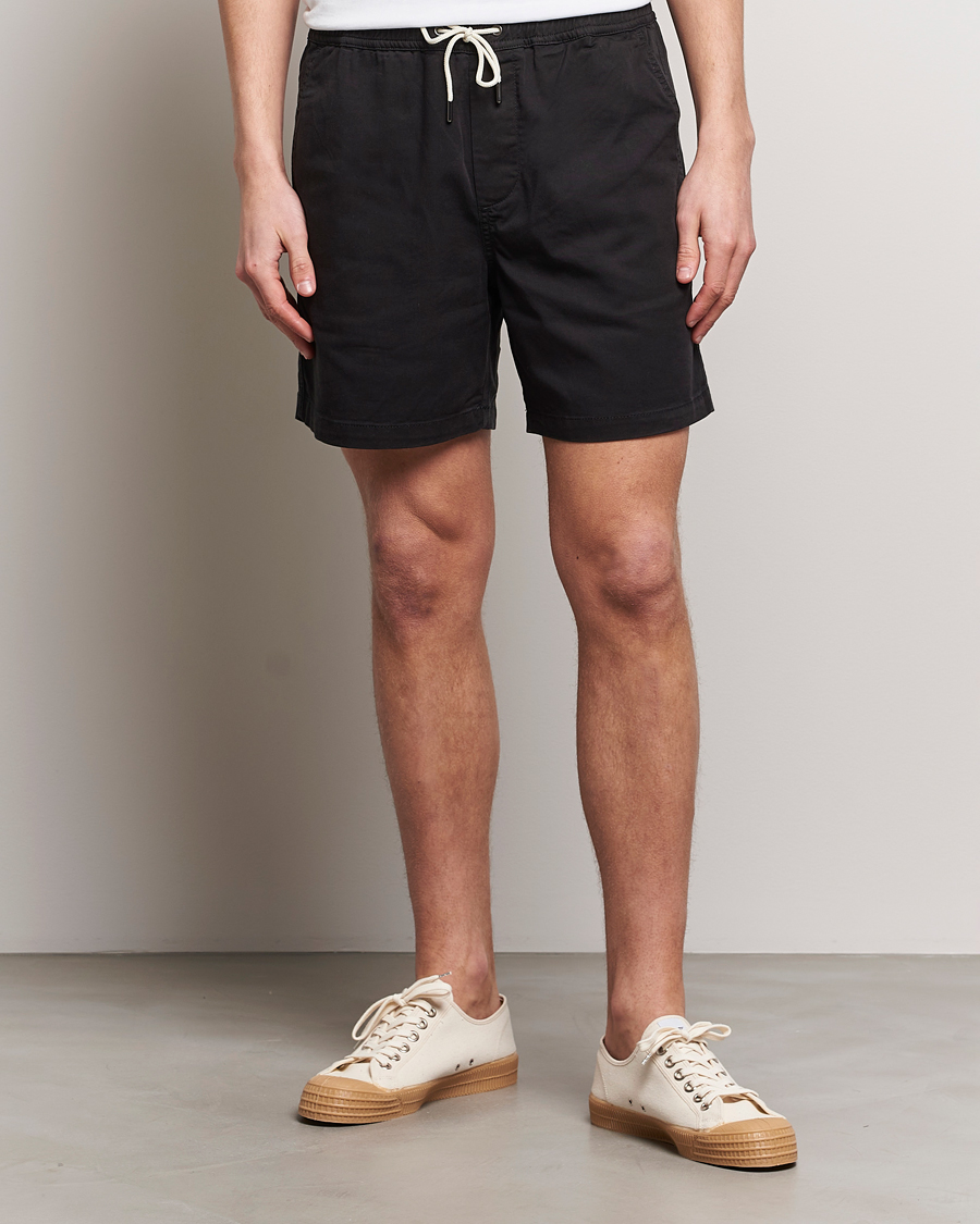Hombres | Pantalones cortos con cordones | NN07 | Gregor Tencel Drawstring Shorts Black
