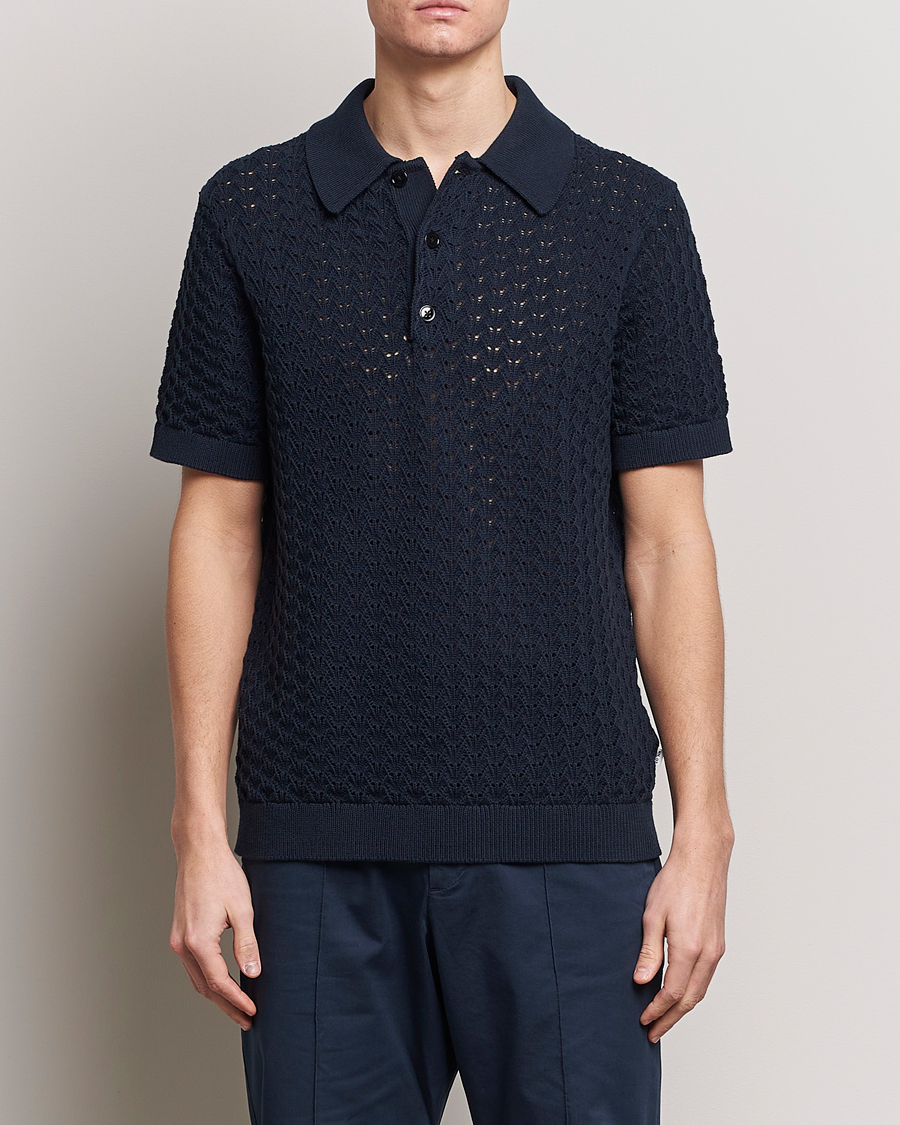 Hombres | Polos | NN07 | Manuel Structured Polo Navy Blue