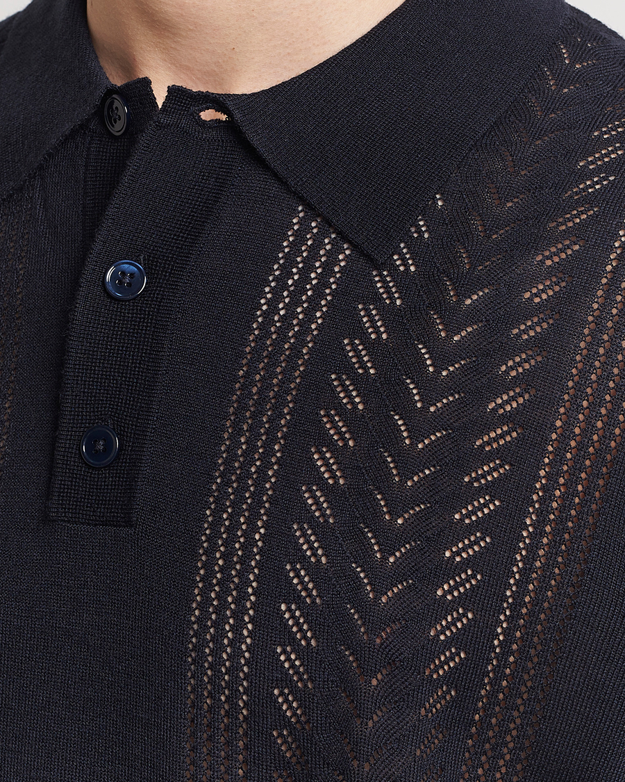 Hombres | Polos | NN07 | Thor Knitted Polo Navy Blue