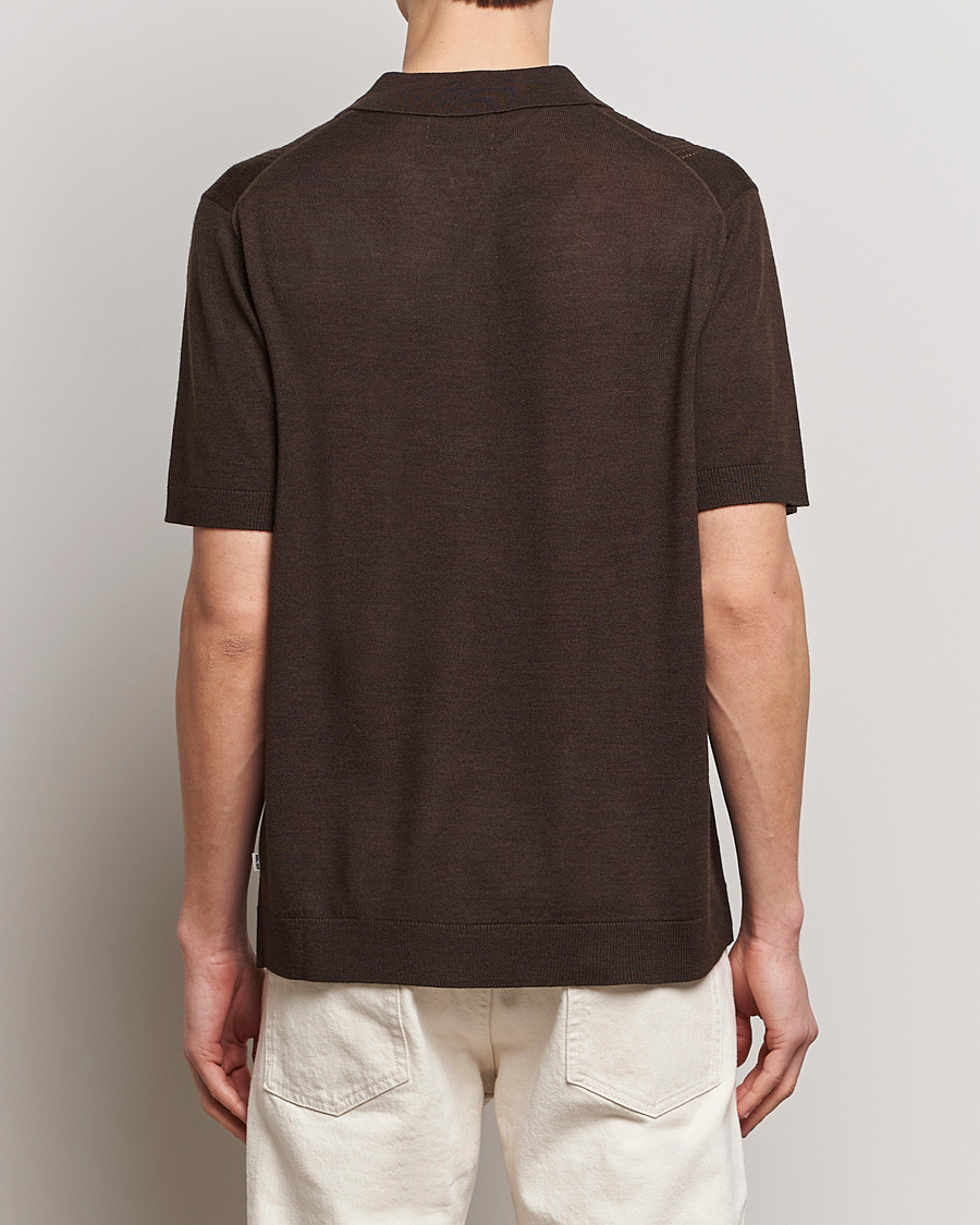 Hombres | Polos | NN07 | Thor Knitted Polo Slate Brown