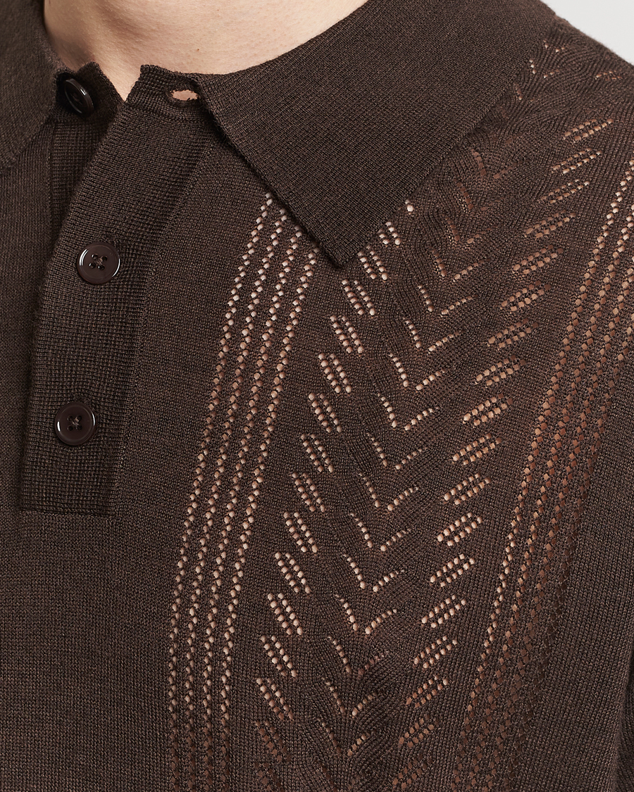 Hombres | Polos | NN07 | Thor Knitted Polo Slate Brown